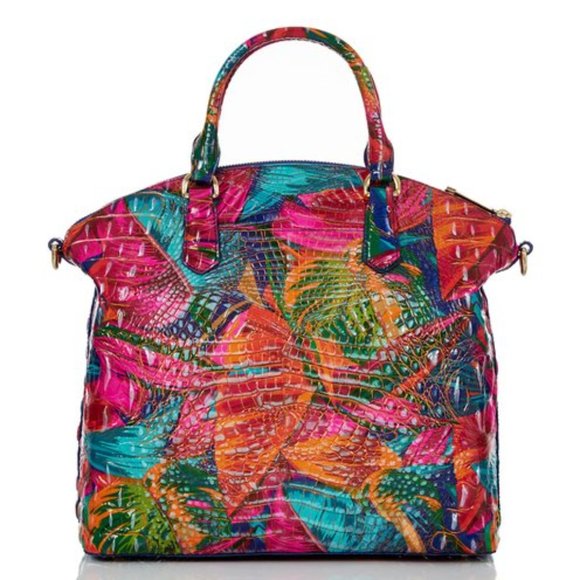 Rare Lush Melbourne Large Duxbury Satchel - Tropical Colorful Vacation Vibes - Picture 3 of 4